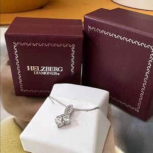 Helzberg Diamonds Silver and White Necklace
